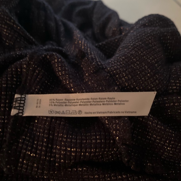 Free People Intimately V Neck knit front bow tie flutter cuffs slits size XS - Picture 7 of 9